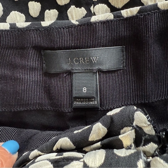 J. Crew Metallic Gold & Black Pebble Print Mini Skirt Size 8 - Picture 7 of 16